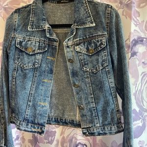 Denim crop jacket